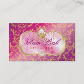 311 Lavish Pink Platter Tiara Golden Divine Pink P Business Card