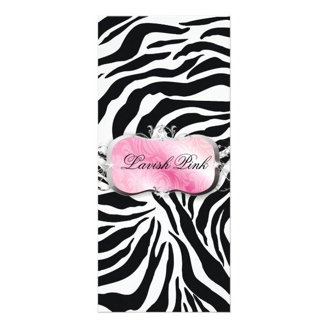 311 Lavish Pink Platter Zebra Price List Rack Card (Front)