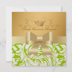 311-Lavishly Golden Baby Boy/Girl Shower Invitation