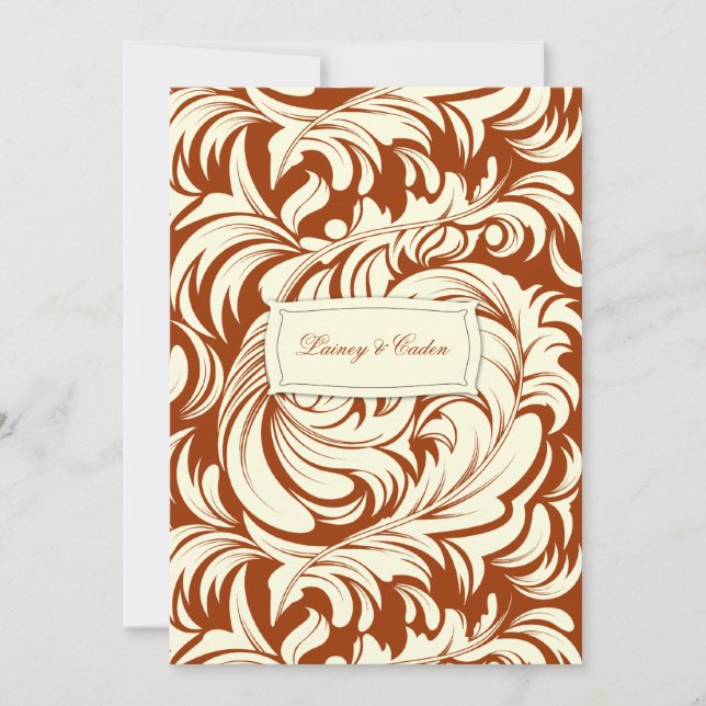 311-Lavishly Lainey Burnt Sienna Invitation (Front)