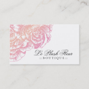 311-Le Plush Fleur - Creamy Pink Business Card
