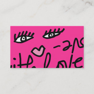 311 Lip Service With Love Customisable Hot Pink Business Card