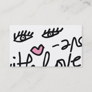 311-Lip Service With Love Customisable   White Business Card