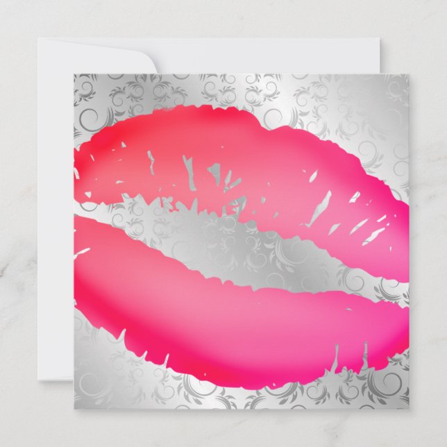 311-Lipstick Kisses | Silver Divine Invitation (Front)