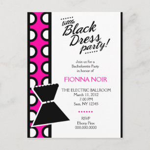 311 LITTLE BLACK DRESS INVITATION POSTCARD