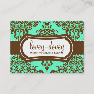 311 Lovey Dovey Damask Appointment Card Mint Choco