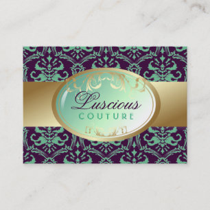 311-Luscious Glow - Teal n Purple Business Card