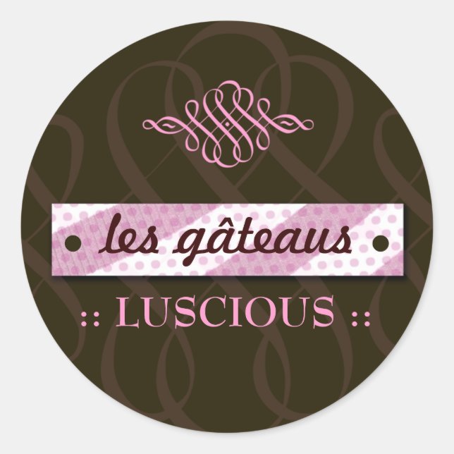 311-LUSCIOUS PINK & CHOCOLATE sticker (Front)
