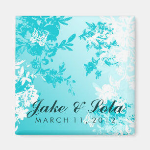 311-LUSH BLUE SAVE THE DATE MAGNET