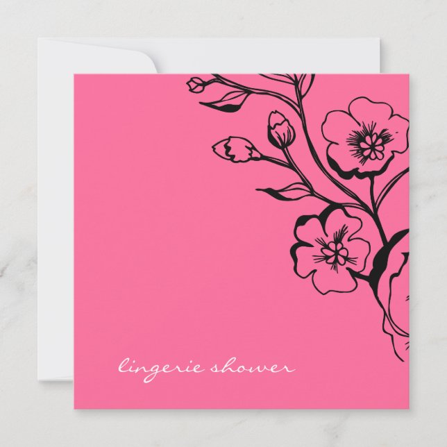 311-Lush Pink Lingerie Invitation (Front)