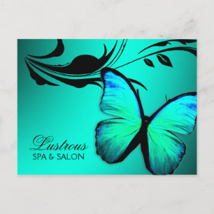 311 Lustrous Butterfly Turquoise Blue Postcard