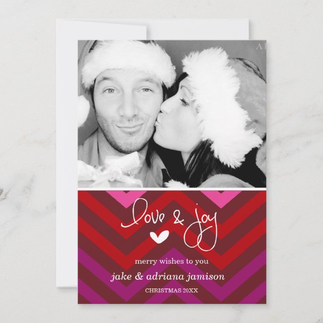 311 Merry Chevron Holiday Photo Card (Front)