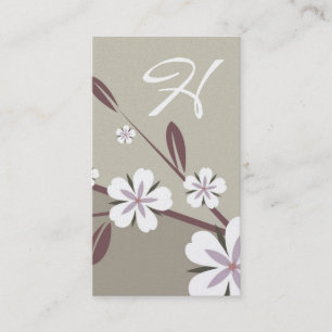 311-Metallic Platinum Blossom Beauty   Green Business Card