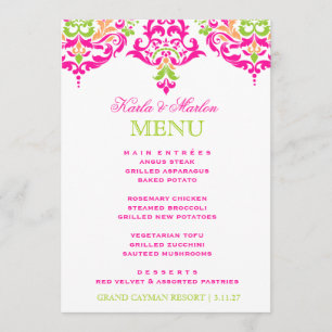 311 Mon Cherie Damask Vibrant Garden Menu