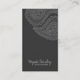311-Myah Paisley   Grey Business Card