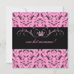 311-Night diVine Pink Baby Shower Invitation