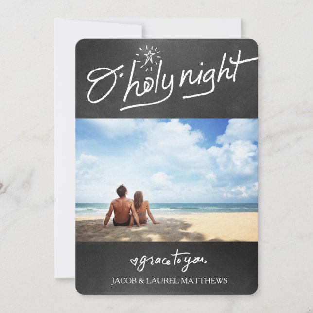 311 O Holy Night Chalkboard Typography Holiday (Front)