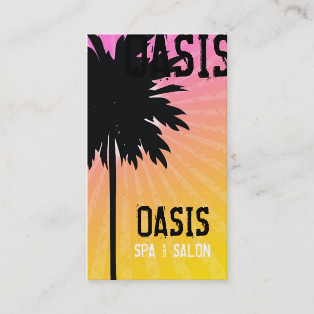 311 OASIS PALM TREE PINK TOO BUSINESS CARD (Front)