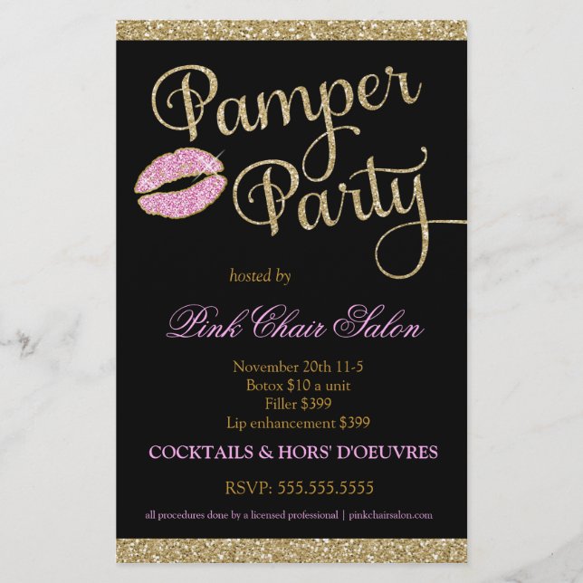 311 Pamper Party Sparkle Lips Flyer (Front)