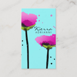 311-PASSIONATE POPPY SUMMER SKY BUSINESS CARD