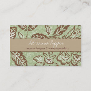 311 PEA FLORAL VINTAGE BUSINESS CARD