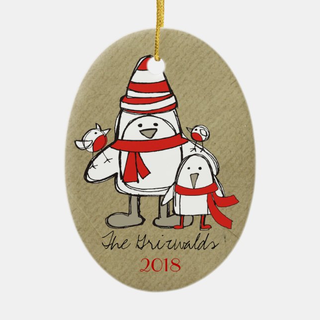 311-Penguin Family Ornament (Front)