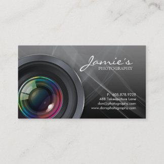 311 Photographer Business Card Modern Black