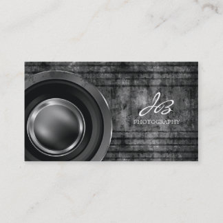 311 Photography Charcoal Grey Metal Grunge Business Card
