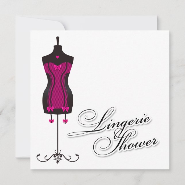 311-Pink Lingerie Mannequin Invitation (Front)