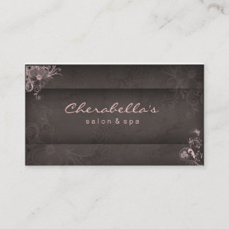 311 Pink Taupe Salon Spa Floral business card