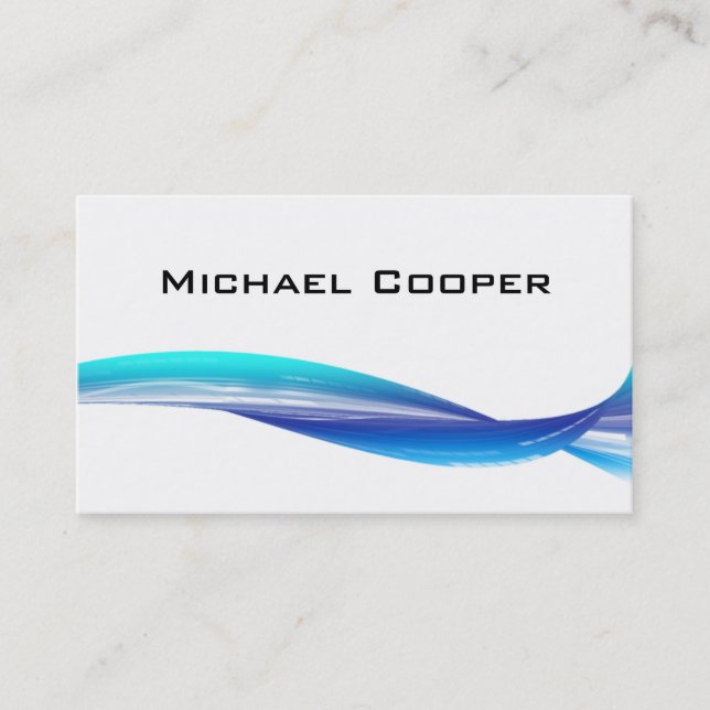 311 Professional Wave Business Card Blue White (Front)