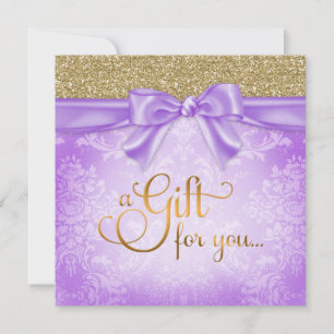311 Purple Faux Glitter Gift Certificate