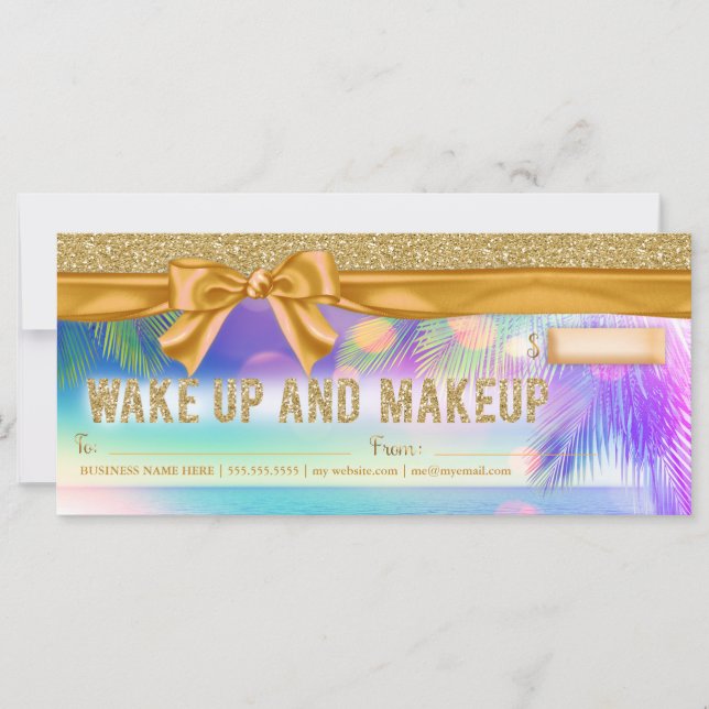 311 Radiant Palm Wake up Makeup Gift Certificate (Front)