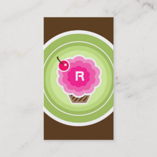 311 RAINBOW CUPCAKE MONOGRAM BUSINESS CARD