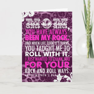 311 Rock and Roll Mum Leopard Mother's Day Card