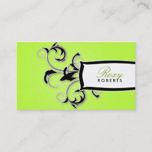 311 Roxy Lime and Black Business Card