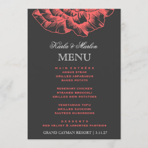 311 Ruffled Peony Coral Melon Menu