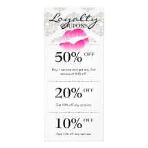 311 Salon Marketing Cards Beauty Lips Pink