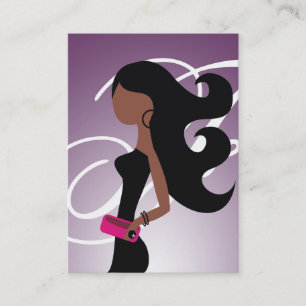 311 Sassy African American Fashionista Business Appointment Card