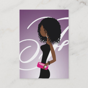 311 Sassy African American Fashionista Business Appointment Card