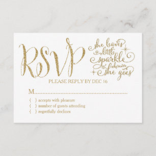 311 She leaves a little Sparkle RSVP Card