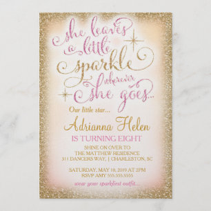 311 She Leaves a Little Sparkle Wherever She Goes Invitation