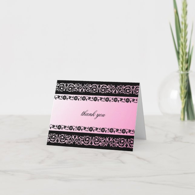 311-Sheer Extravagence Pink 2 thank you Card (Front)