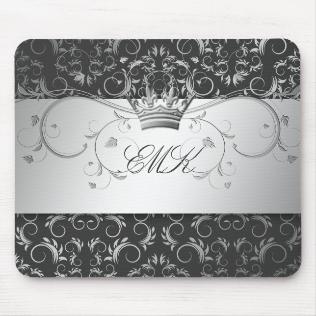 311-Silver Divine Charcoal Grey mousepad (Front)