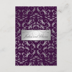 311 Silver Divine   Eggplant Invitation