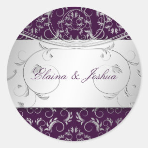 311-Silver Divine   Eggplant Sticker