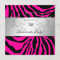 311-Silver Divine Hott Pink Zebra Bachelorette