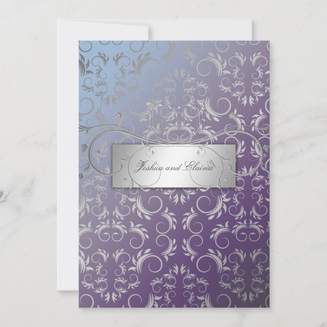 311 Silver Divine Hydrangea Invitation (Front)