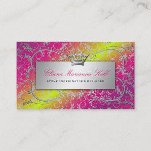 311 Silver Divine Rose Stem Fade Business Card