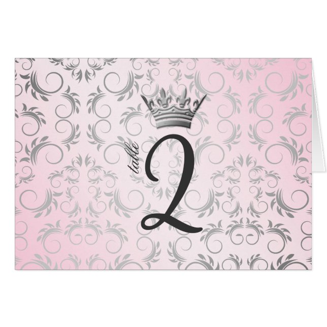 311-Silver Divine Sweet Pink Table Card (Front Horizontal)